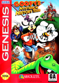 Goofy's Hysterical History Tour Sega Genesis  box art